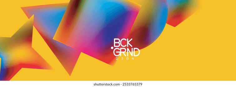 Fondo abstracto de Formas geométricas de color fluido. Ilustración vectorial para el Fondo de pantalla, Anuncio, fondo, tarjeta, ilustración del libro, landing page