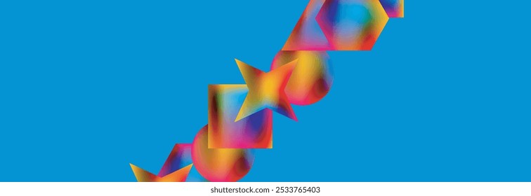 Fluid color geometric shapes abstract background. Vector Illustration For Wallpaper, Banner, Background, Card, Book Illustration, landing page