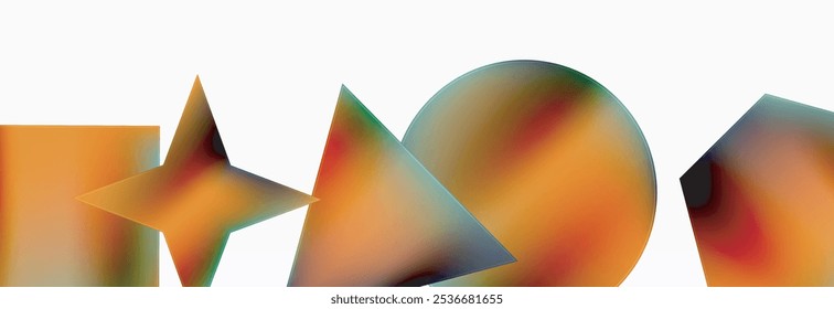 Fluid color geometric shapes abstract background. Vector Illustration For Wallpaper, Banner, Background, Card, Book Illustration, landing page