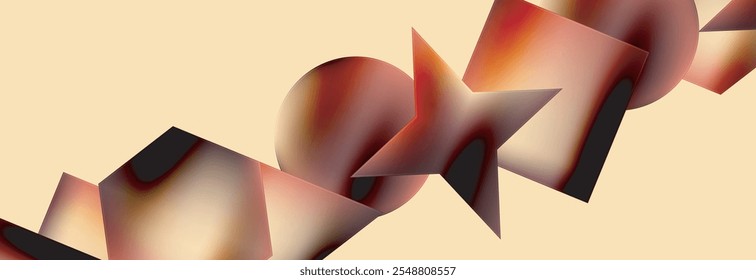 Fluid color geometric shapes abstract background. Vector Illustration For Wallpaper, Banner, Background, Card, Book Illustration, landing page