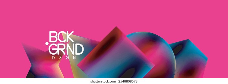 Fluid color geometric shapes abstract background. Vector Illustration For Wallpaper, Banner, Background, Card, Book Illustration, landing page