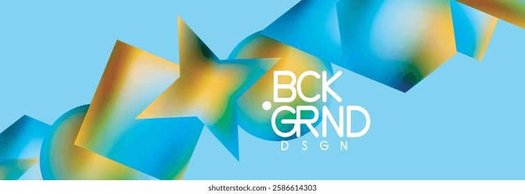 Fluid color geometric shapes abstract background. Vector Illustration For Wallpaper, Banner, Background, Card, Book Illustration, landing page