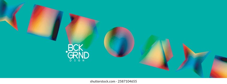 Fluid color geometric shapes abstract background. Vector Illustration For Wallpaper, Banner, Background, Card, Book Illustration, landing page