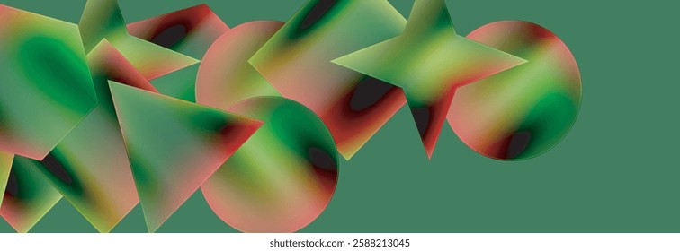 Fluid color geometric shapes abstract background. Vector Illustration For Wallpaper, Banner, Background, Card, Book Illustration, landing page