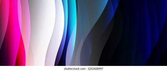 Fluid color gradients with dynamic wave line effect. Vector Illustration For Wallpaper, Banner, Background, Card, Book Illustration, landing page