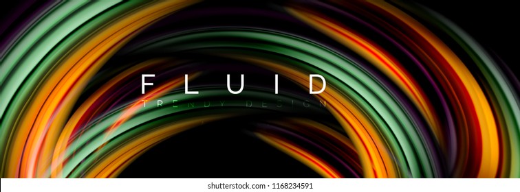 Fluid color motion concept, vector illustration