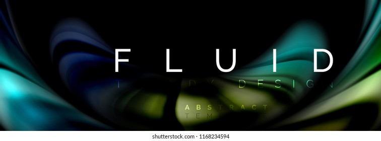 Concepto de movimiento de color fluido, ilustración vectorial