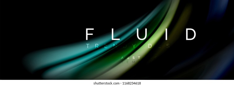 Fluid color motion concept, vector illustration