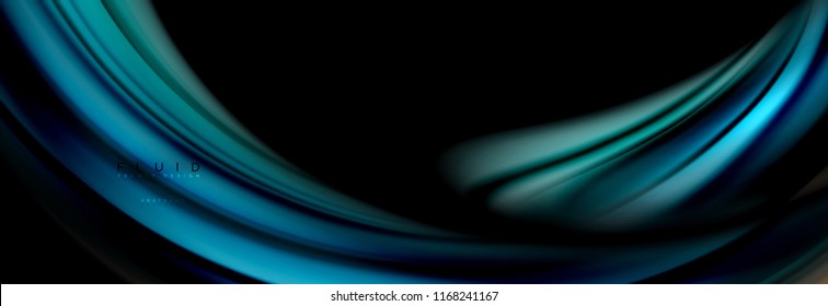 Concepto de movimiento de color fluido, ilustración vectorial