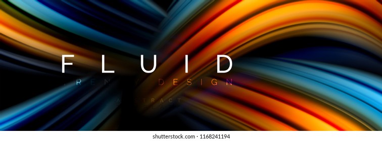 Concepto de movimiento de color fluido, ilustración vectorial
