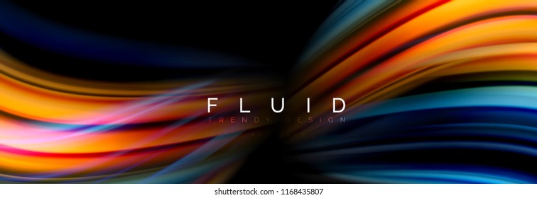 Fluid color motion concept, vector illustration