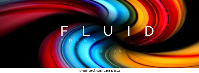 Fluid color motion concept, vector illustration