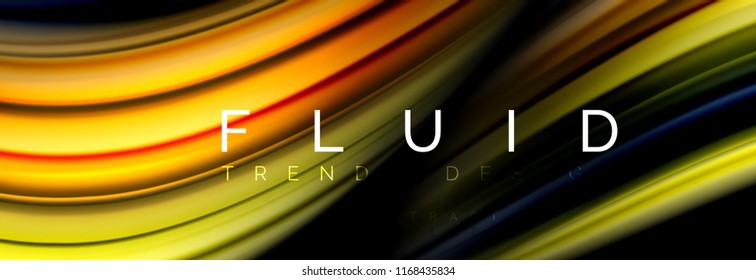 Fluid color motion concept, vector illustration