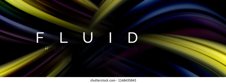 Fluid color motion concept, vector illustration