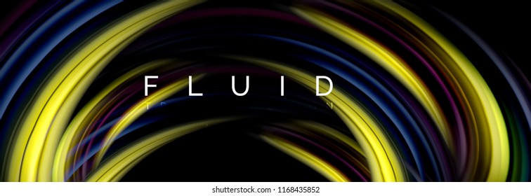 Conceito de movimento de cor fluida, ilustração vetorial