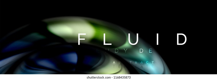 Concepto de movimiento de color fluido, ilustración vectorial