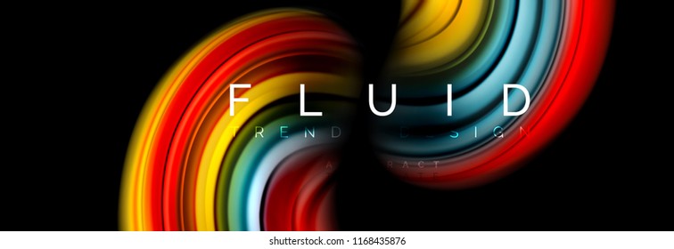 Fluid color motion concept, vector illustration