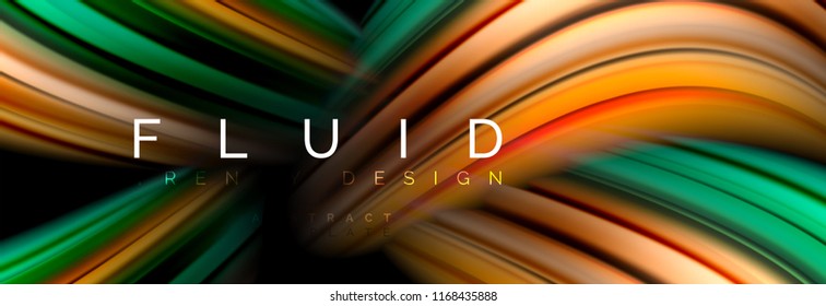Fluid color motion concept, vector illustration