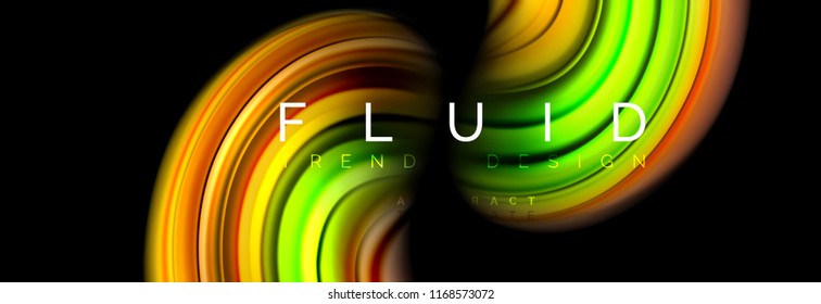 Fluid color motion concept, vector illustration