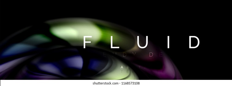 Fluid color motion concept, vector illustration