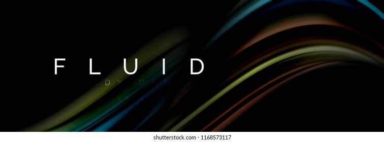 Concepto de movimiento de color fluido, ilustración vectorial