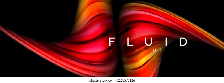 Fluid color motion concept, vector illustration