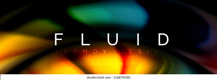 Concepto de movimiento de color fluido, ilustración vectorial