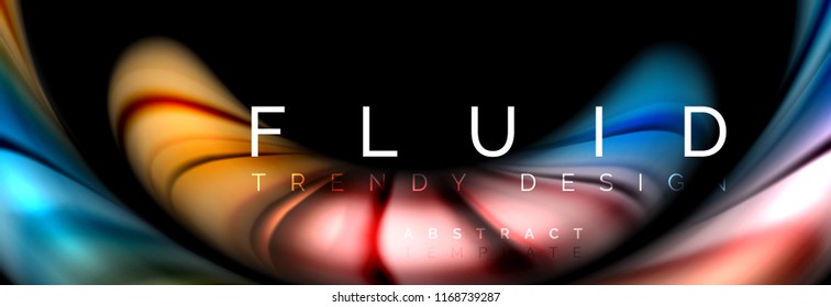 Fluid color motion concept, vector illustration