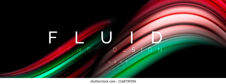 Concepto de movimiento de color fluido, ilustración vectorial