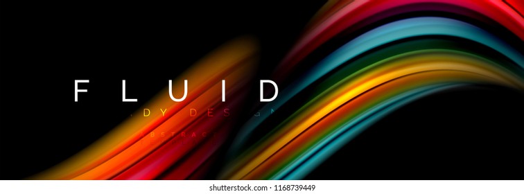 Fluid color motion concept, vector illustration