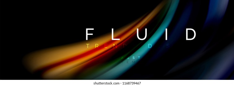 Concepto de movimiento de color fluido, ilustración vectorial