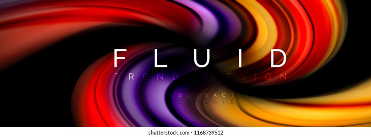 Fluid color motion concept, vector illustration