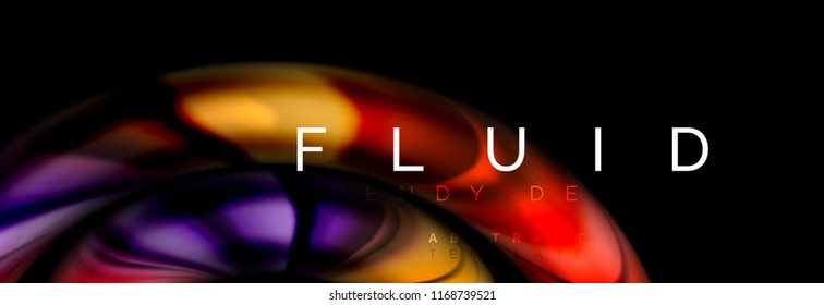 Fluid color motion concept, vector illustration