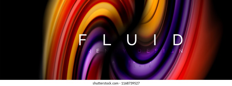 Concepto de movimiento de color fluido, ilustración vectorial