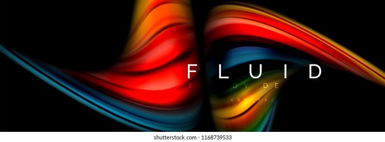 Fluid color motion concept, vector illustration