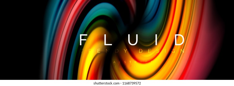 Fluid color motion concept, vector illustration