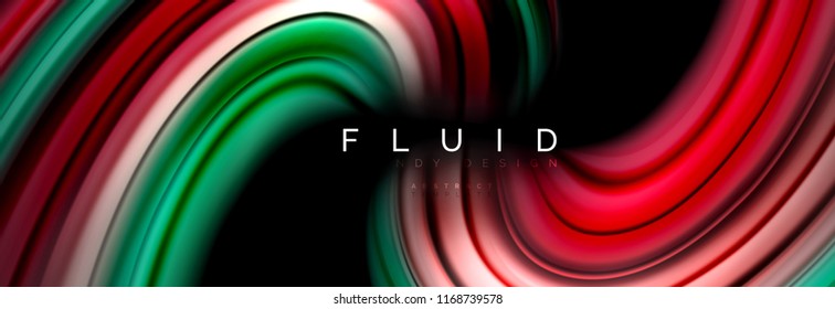 Fluid color motion concept, vector illustration