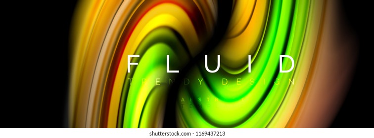 Concepto de movimiento de color fluido, ilustración vectorial