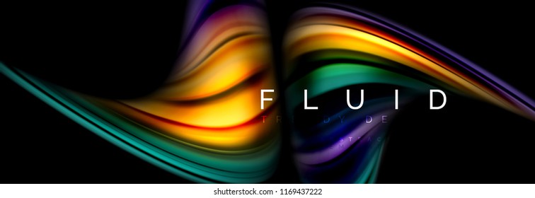 Fluid color motion concept, vector illustration