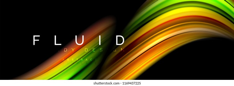 Fluid color motion concept, vector illustration
