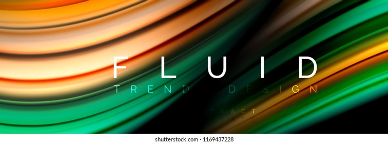 Concepto de movimiento de color fluido, ilustración vectorial