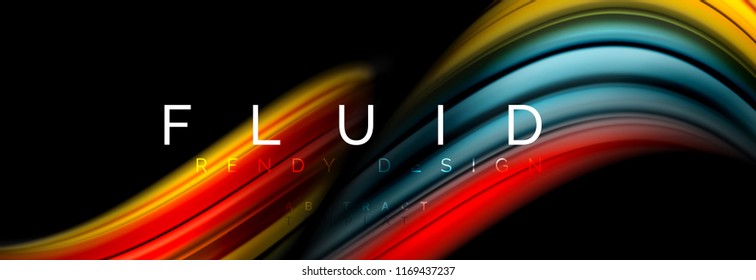 Concepto de movimiento de color fluido, ilustración vectorial