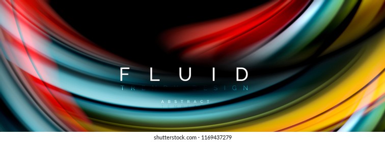 Concepto de movimiento de color fluido, ilustración vectorial