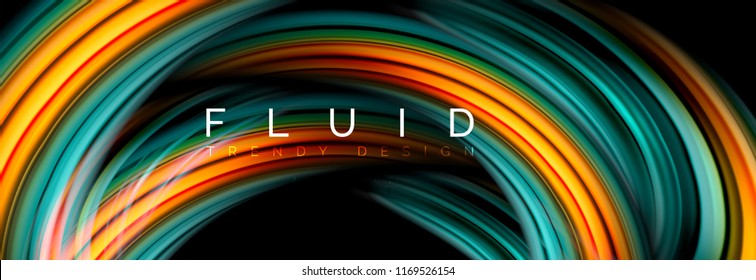 Fluid color motion concept, vector illustration