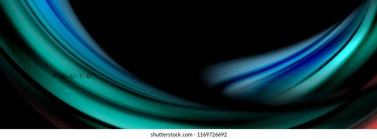 Fluid color motion concept, vector illustration