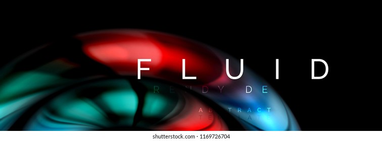 Concepto de movimiento de color fluido, ilustración vectorial