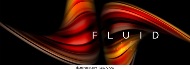 Fluid color motion concept, vector illustration