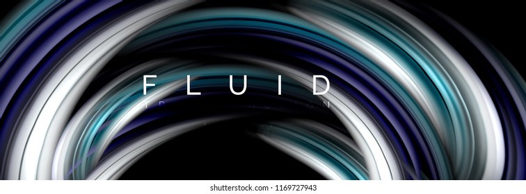 Fluid color motion concept, vector illustration