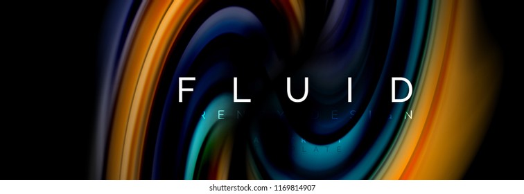 Fluid color motion concept, vector illustration