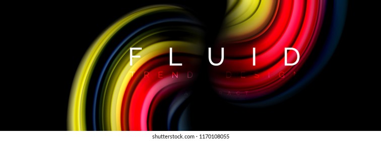 Fluid color motion concept, vector illustration